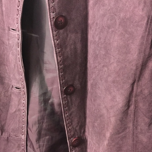 Bernardo purple leather jacket size M EUC - Picture 5 of 7